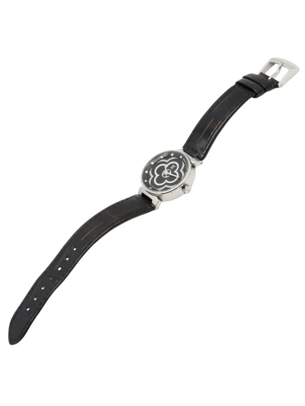 Louis Vuitton Watch Tambour Moon Divine 28 Black Stainless Steel